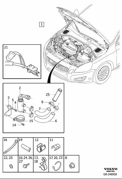 Full size assembly image of Auxiliary heater, electric (1/6)