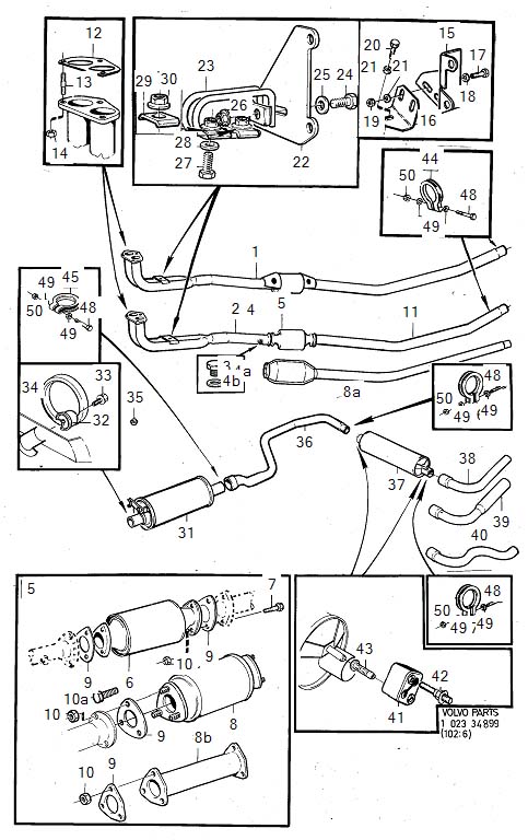 Full size assembly image of Exhaust system (1/6)