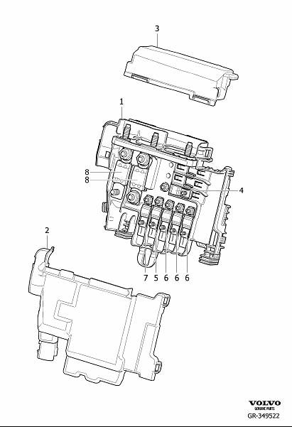 Diagram Primary relay and fuse box engine compartment (asm) for your 2016 Volvo XC60   
