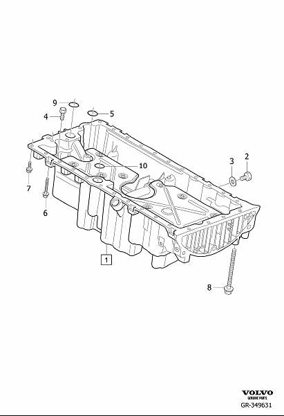 Diagram Sump, Oil pan for your 2023 Volvo XC60   