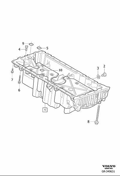 Diagram Sump, Oil pan for your 2004 Volvo S40   