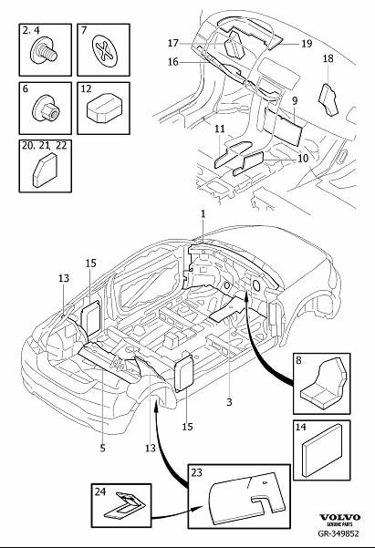 Diagram Insulation for your 2021 Volvo XC60   
