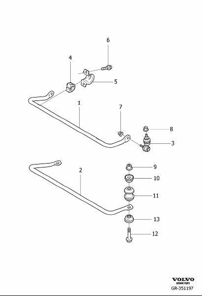 Diagram Stabilizer bar rear for your 2004 Volvo S40   