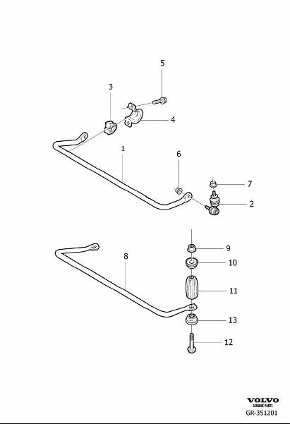Diagram Anti-roll bar rear for your Volvo