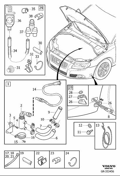 Diagram Auxiliary heater, electric for your 2002 Volvo V70   