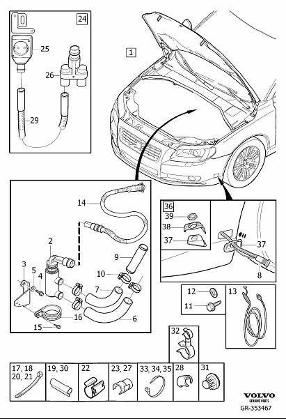 Diagram Auxiliary heater, electric for your Volvo