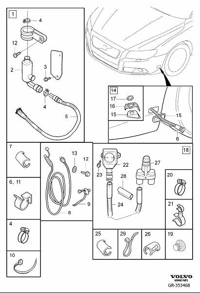 Diagram Auxiliary heater, electric for your 2008 Volvo V70  3.0l 6 cylinder Turbo 