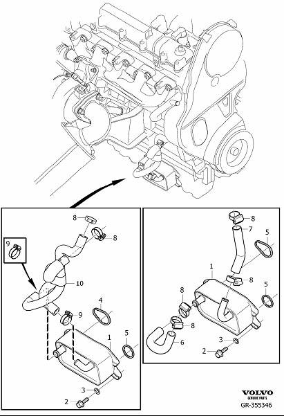 Diagram Oil cooler for your 2010 Volvo XC60   