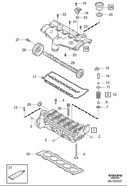 Diagram Cylinder head for your 2011 Volvo S60   