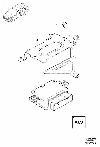 Diagram Brake controls, electrical for your Volvo XC60  