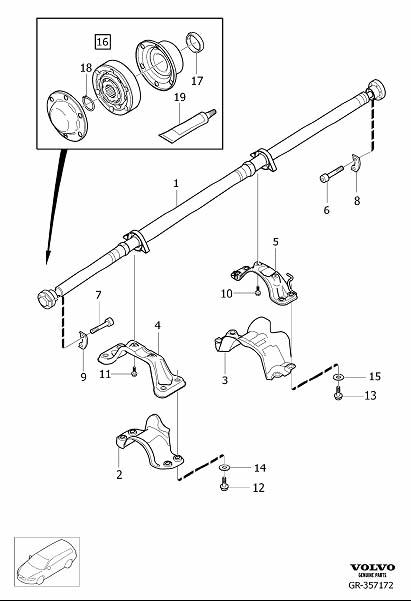 Diagram Propeller shaft for your 2024 Volvo XC60   