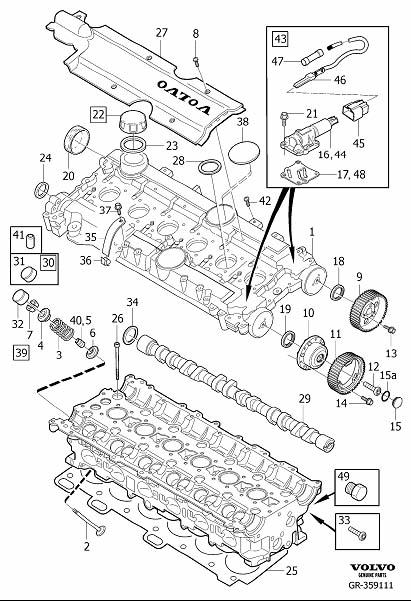 Diagram Cylinder head for your 2009 Volvo XC60   