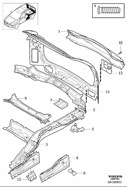 Diagram Rear section for your 2019 Volvo XC60   