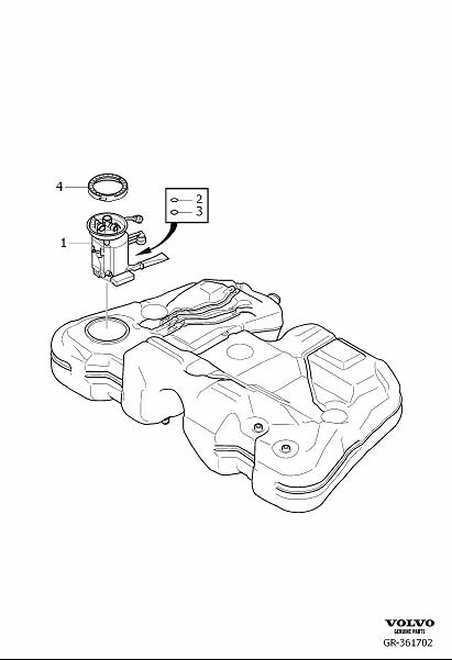 Diagram Fuel pump for your 2003 Volvo S40   