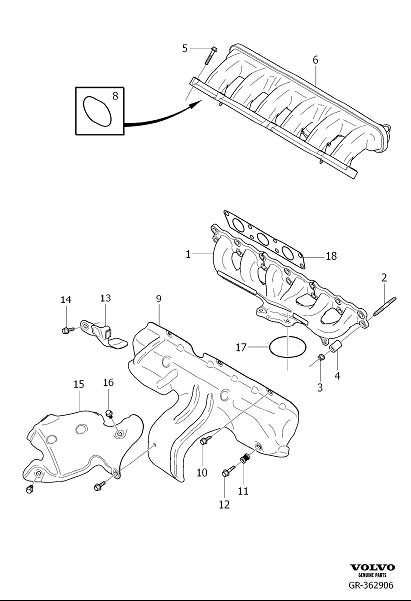 Diagram Inlet pipe for your 2017 Volvo XC60   