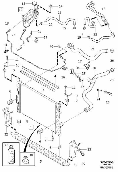 Diagram Radiator and connections for your 2011 Volvo XC60   