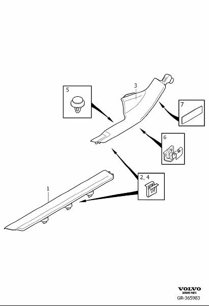 Diagram Sill moulding for your 2022 Volvo XC60   