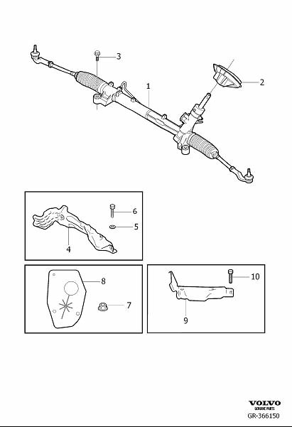 Diagram Steering gear for your 2005 Volvo S40   