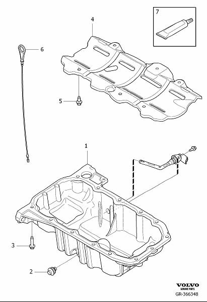 Diagram Sump, Oil pan for your Volvo S60 Cross Country  