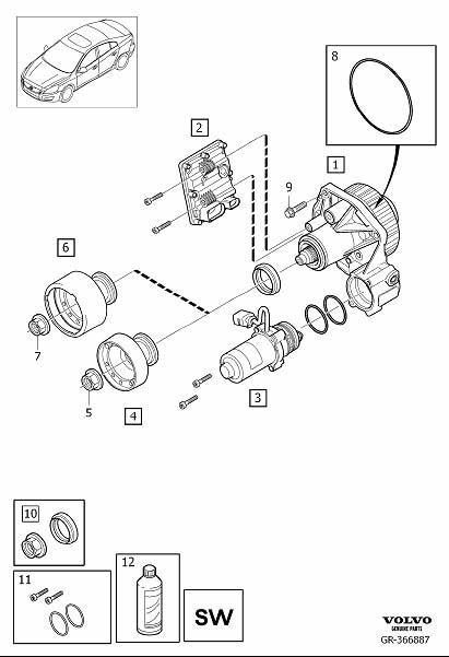 Diagram Active on demand coupling, aoc for your 2009 Volvo XC60   