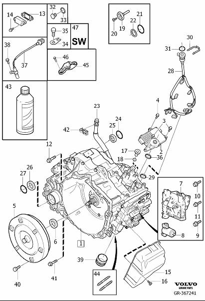 Diagram Automatic transmission for your 2001 Volvo S40   