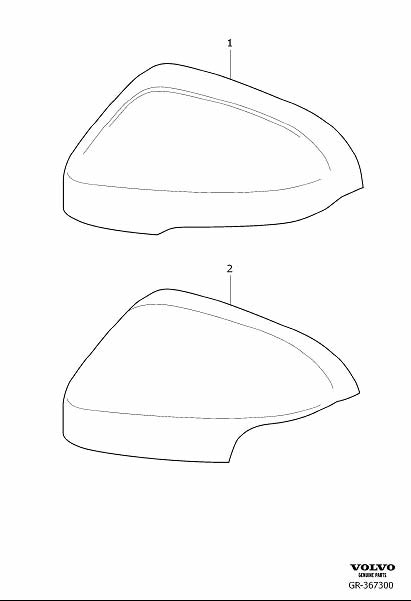 Diagram Cover external rear view mirror for your 2023 Volvo V60 Cross Country   
