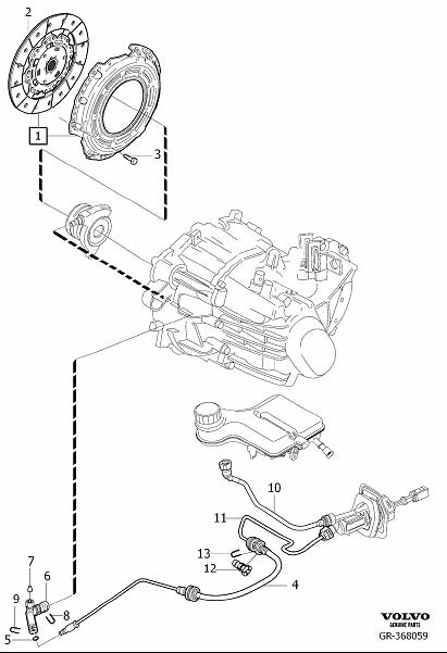 Diagram Mechanical clutch for your Volvo S40  