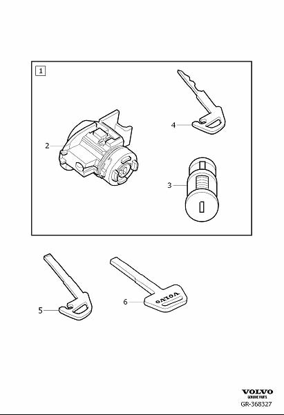 Diagram Lock kits for your Volvo S40  