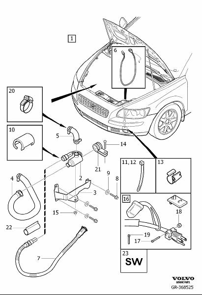 Diagram Auxiliary heater, electric for your Volvo
