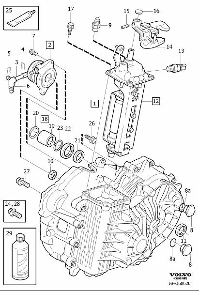 Diagram Gearbox, manual for your 1997 Volvo S90   