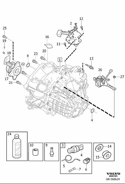 Le diagramme Boîte de vitesses manuelle pour votre 2014 Volvo S80   