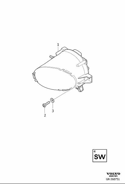 Diagram Parking lamps front for your Volvo C70  