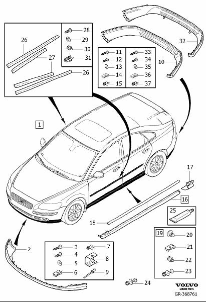Diagram Body kit for your 2024 Volvo XC60   
