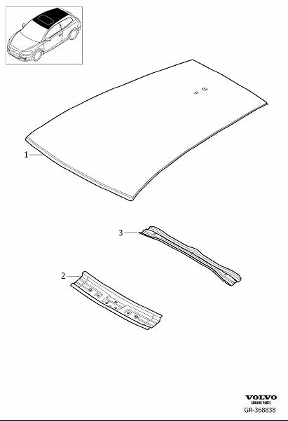 Full size assembly image of Roof panel (1/6)