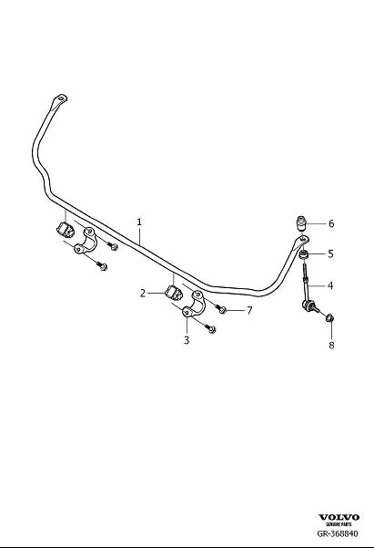 Diagram Anti-roll bar rear for your 2018 Volvo V60 Cross Country   