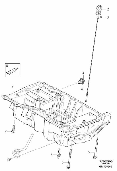 Diagram Oil pan, Sump for your 2022 Volvo S60   
