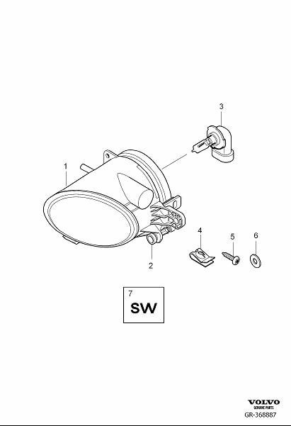 Diagram Fog lamp for your 2010 Volvo S40   