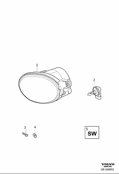 Diagram Fog lamp for your 2022 Volvo XC60   