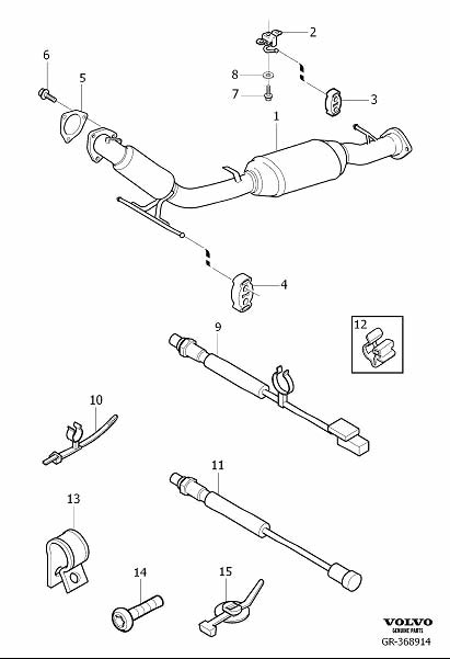 Diagram Catalytic converter for your 2005 Volvo S40   