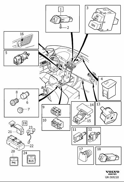 Diagram Switch other for your 2022 Volvo V60 Cross Country   