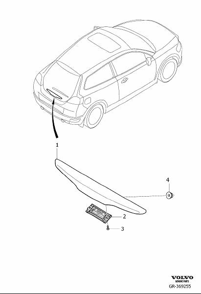 Diagram Handle tailgate for your 2002 Volvo S40   