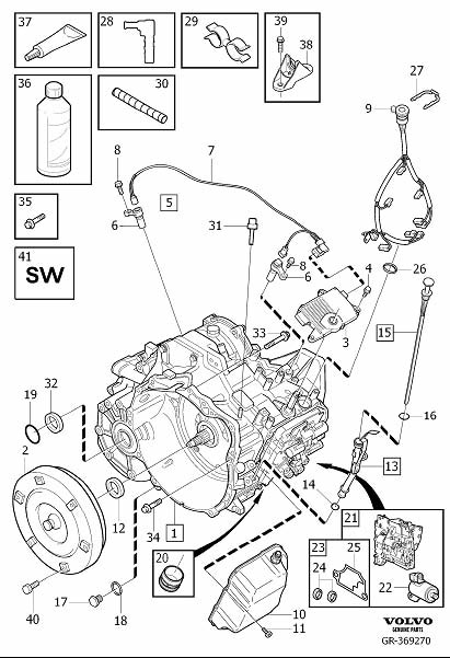 Diagram Automatic transmission for your 2012 Volvo C70  2.5l 5 cylinder Turbo 
