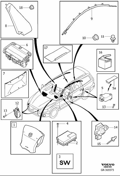 Diagram Airbag for your 2003 Volvo S60   