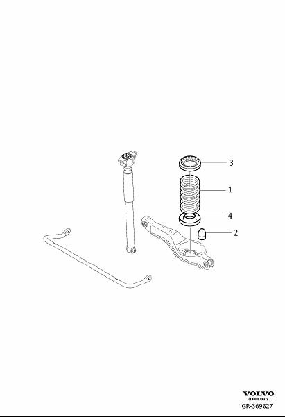 Diagram Spring rear, helical spring and torsion spring for your Volvo C70  