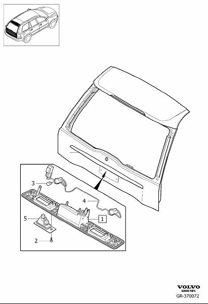 Diagram Handle tailgate for your 2010 Volvo XC90   