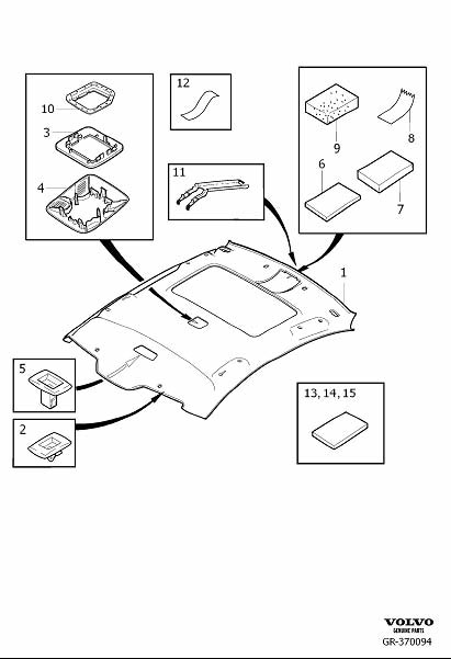 Diagram Headlining for your 2007 Volvo S40   