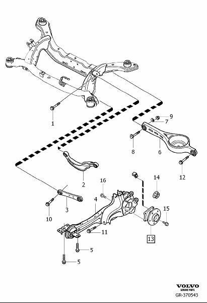Diagram Rear suspension for your 2023 Volvo XC60   