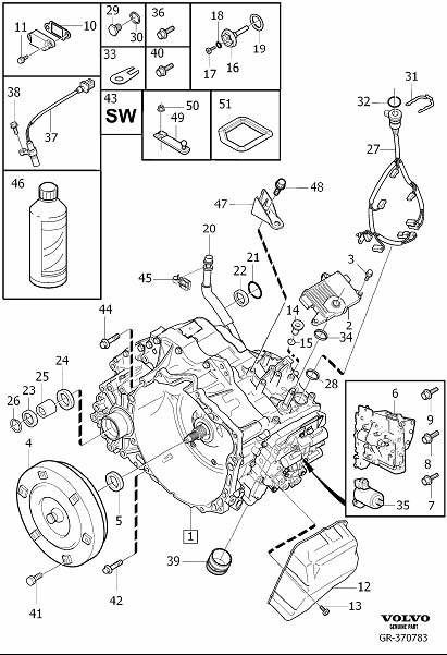 Diagram Automatic transmission for your 2008 Volvo S80   