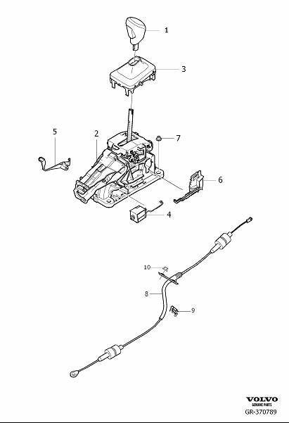 Diagram Gear selector passenger compartment for your Volvo XC60  