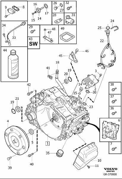Diagram Automatic transmission for your 2010 Volvo XC60   